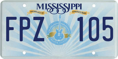 MS license plate FPZ105
