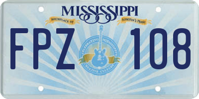 MS license plate FPZ108