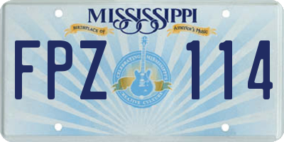 MS license plate FPZ114