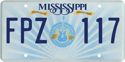 MS license plate FPZ117