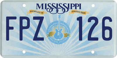 MS license plate FPZ126