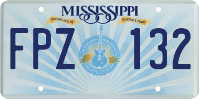 MS license plate FPZ132