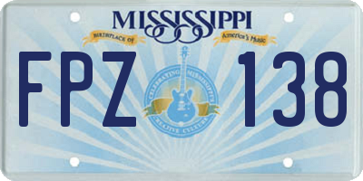 MS license plate FPZ138
