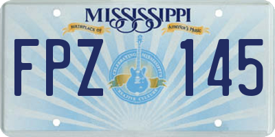 MS license plate FPZ145