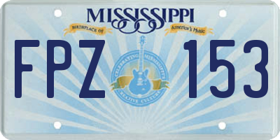 MS license plate FPZ153