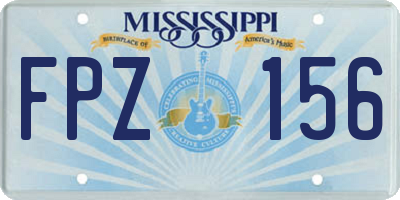 MS license plate FPZ156