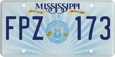 MS license plate FPZ173