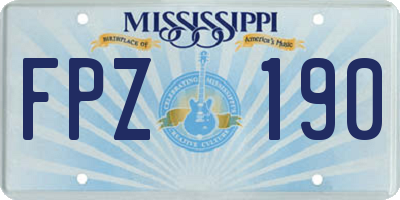 MS license plate FPZ190