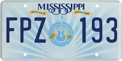 MS license plate FPZ193