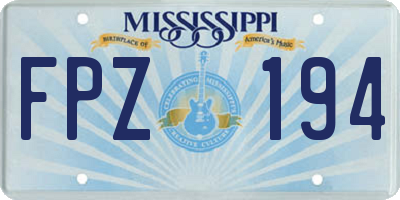 MS license plate FPZ194
