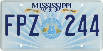 MS license plate FPZ244