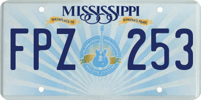 MS license plate FPZ253