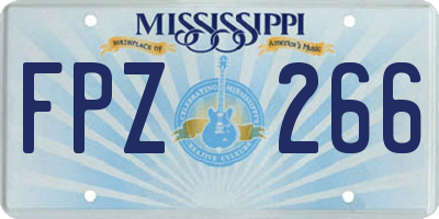 MS license plate FPZ266
