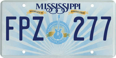 MS license plate FPZ277