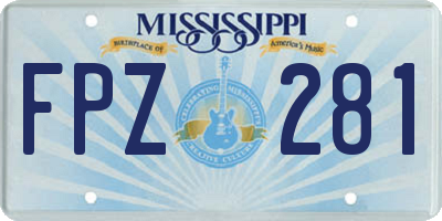 MS license plate FPZ281