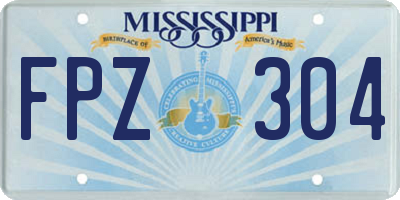 MS license plate FPZ304