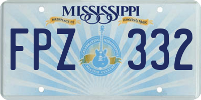 MS license plate FPZ332