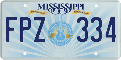 MS license plate FPZ334
