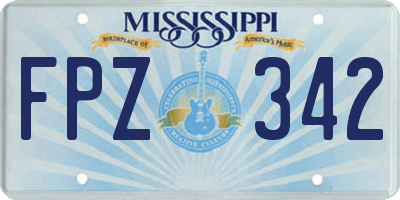 MS license plate FPZ342