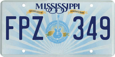 MS license plate FPZ349