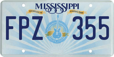 MS license plate FPZ355