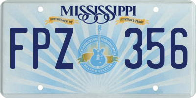 MS license plate FPZ356