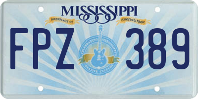 MS license plate FPZ389