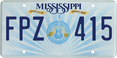 MS license plate FPZ415