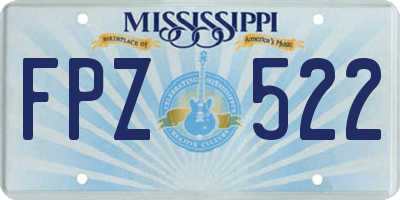 MS license plate FPZ522