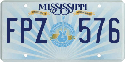 MS license plate FPZ576