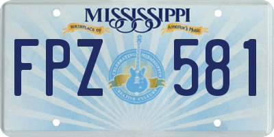 MS license plate FPZ581