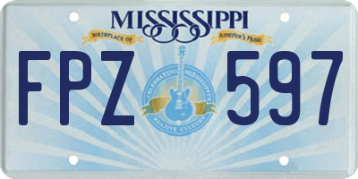 MS license plate FPZ597