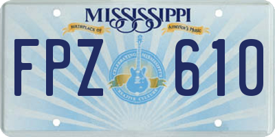 MS license plate FPZ610