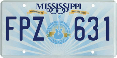 MS license plate FPZ631