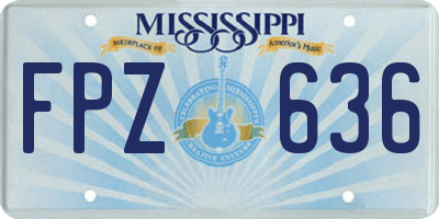 MS license plate FPZ636