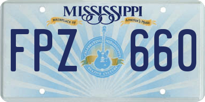 MS license plate FPZ660