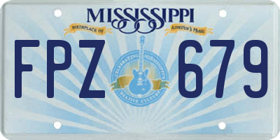 MS license plate FPZ679