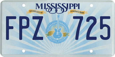 MS license plate FPZ725