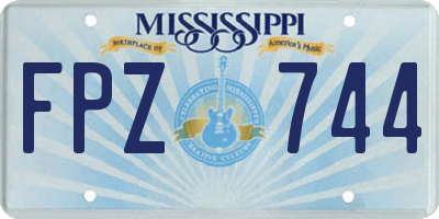 MS license plate FPZ744
