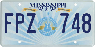 MS license plate FPZ748