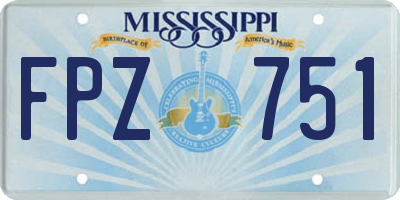MS license plate FPZ751