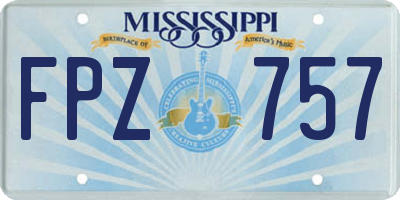 MS license plate FPZ757