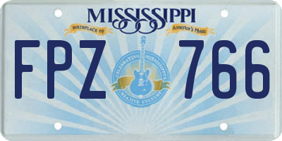 MS license plate FPZ766