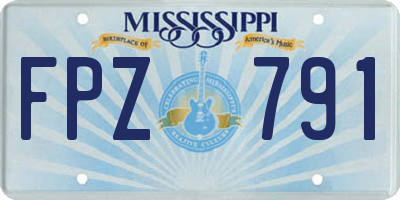 MS license plate FPZ791
