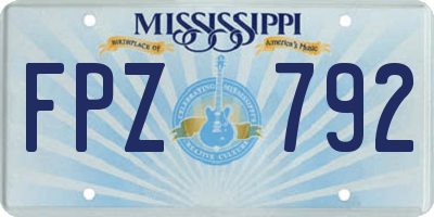 MS license plate FPZ792