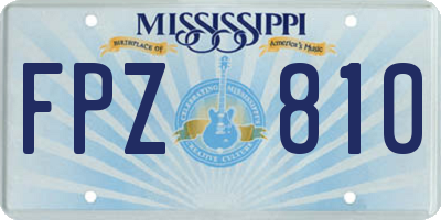 MS license plate FPZ810