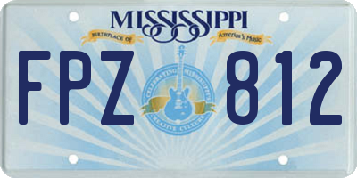 MS license plate FPZ812