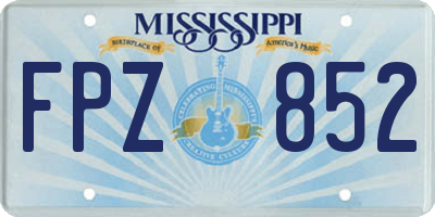 MS license plate FPZ852