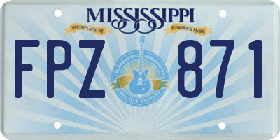 MS license plate FPZ871