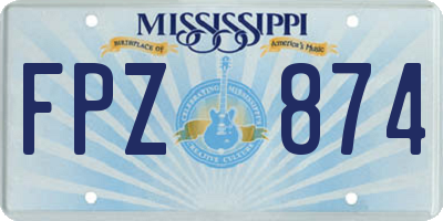 MS license plate FPZ874